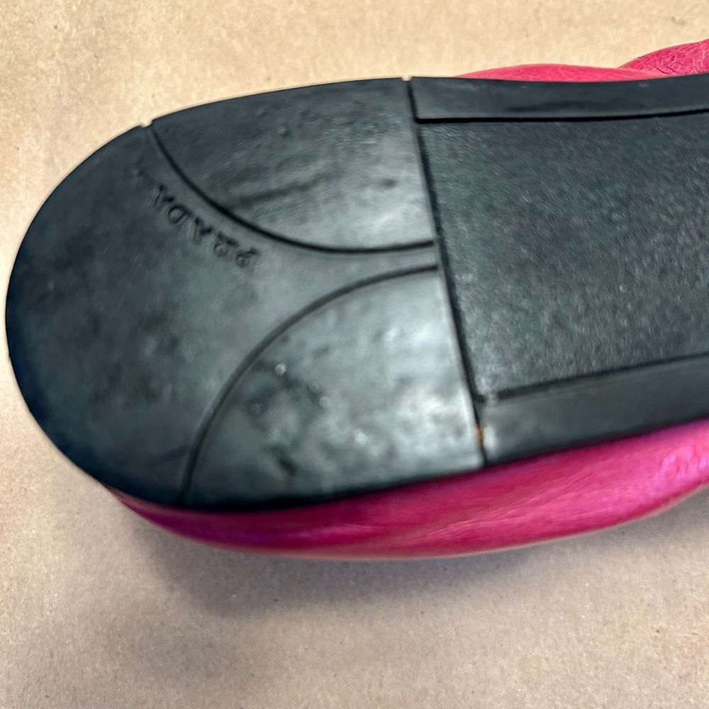 Prada Fuchsia Leather Ballerina Flats - Picture 6 of 13